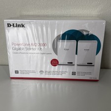 D-Link PowerLine DHP-701AV AV2 2000 Gigabit Starter Kit Ethernet Over Power Line