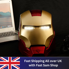 Iron Man 1:1 Cosplay Helmet Marvel Avengers Wearable Led Light Ironman Mask New