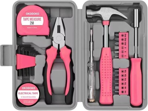 24pc pink tool kit - kit, for