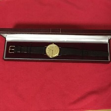 Marvin Revue Mens Quartz Watch Swiss 9ct  Gold date indicator boxed new battery 