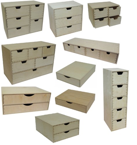 Wooden drawer box - -,