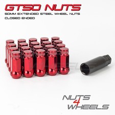 20 x Red GT50 C Wheel Nuts