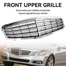 Chrome Front Grill Grille Per Mercedes-Benz E Class W212 E350 E550 2010-2013 S1