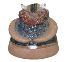 2.5” Studio Pottery Viking Figurine Vtg 1970s Unmarked Tilgmans Sweden