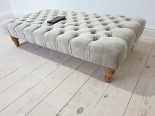 Deep Cushioned Buttons Extra Large Naples Chesterfield Footstool Coffee Table.