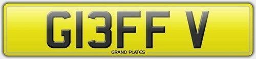 Number plate g13 ffv - number,