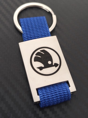 Skoda canvas metal keyring - skoda,