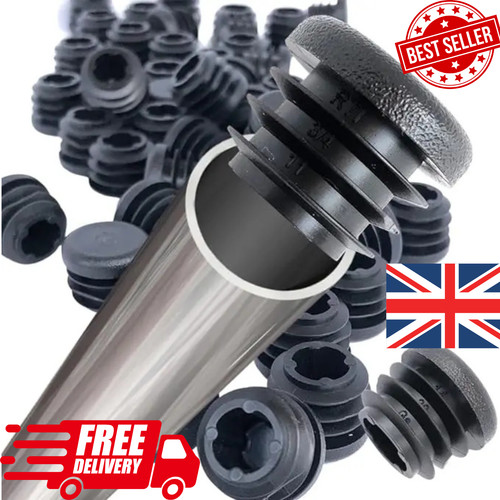 Pcs black round plastic end - pcs,