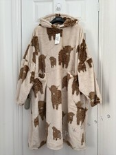 Next Cream Hamish The Highland Cow Oversized Blanket Hoodie