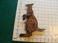 Vintage Wooden toy: KANGEROO Movable early 1900's wooden animal, damaged tail