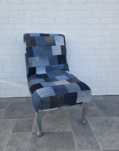 Denim patchwork accent - denim,