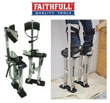 Faithfull FAISTILTS Aluminium Plasterers / Decorators Hop-Up Stilts 18" To 30"