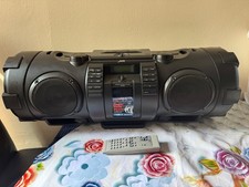 JVC RV-NB52B CD Portable BoomBlaster With Integrated IPod Dock & Twin Sub Woofer
