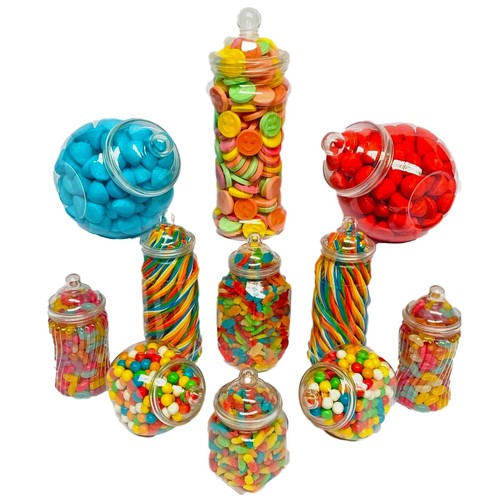 Retro plastic sweet - retro, jars