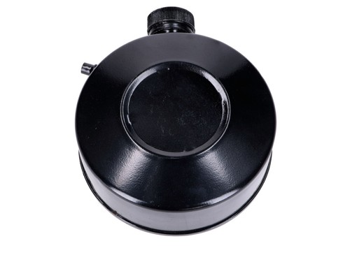 Black steel fuel tank with - , cap