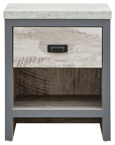 Lamp table grey drawer - lamp, 1