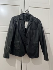 Zara Real Leather Blazer Fits Xs -S