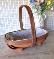 Small Sussex Trug Wooden Handmade Traditional Garden Basket 29 Cm