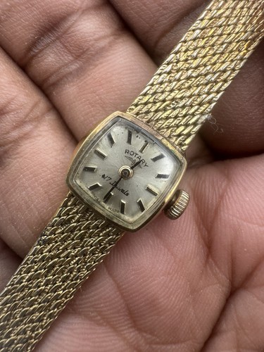Vintage 1960s rotary gold tone - gold,