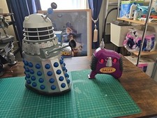 Dr Who Product Enterprise 12" Remote Talking Dalek Silver With Blue Spheres