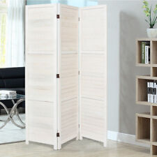 3/4/6 Panels Folding Wooden Privacy Screen Room Divider Partition Furniture