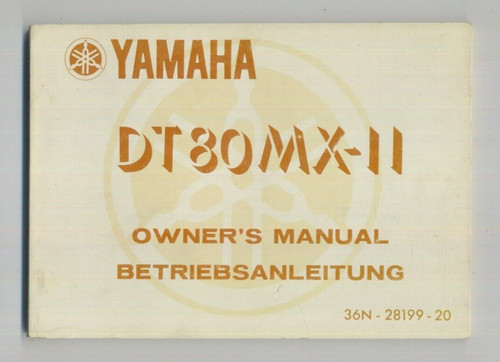 Yamaha owners manual - dt, 80