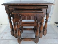 Antique Nest of 3 Side Tables