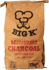 BIG K CHILLA-GRILLA RESTAURANT GRADE CHARCOAL, 12KG BAG LUMPWOOD CHARCOAL