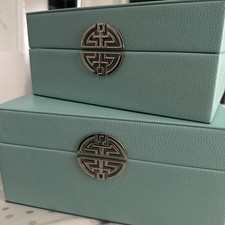Set Of Two Tiffany Blue