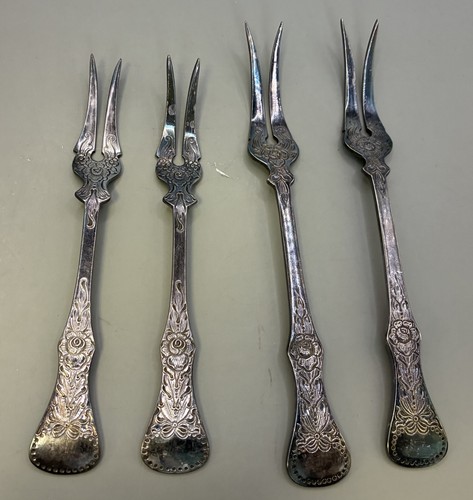 Antique plated silver escargot - silver,