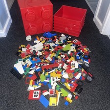 Red LEGO Storage Box Full of
