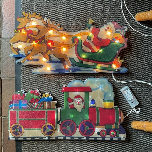 Vintage santa and sleigh - vintage,