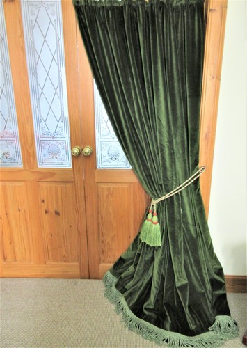 Vintage velvet door curtain - curtain, &