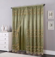 Set of 2 Panels 2 Layers Voile