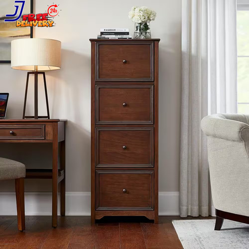 Drawer walnut brown wood - 4,