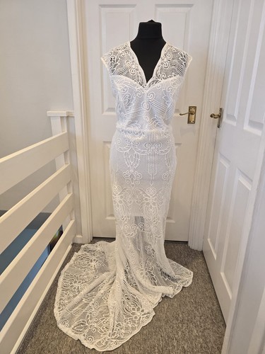 Womens white boho dress - white,