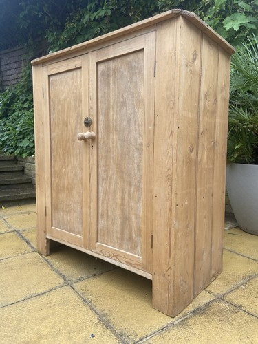 Antique pine school cupboard - antique,