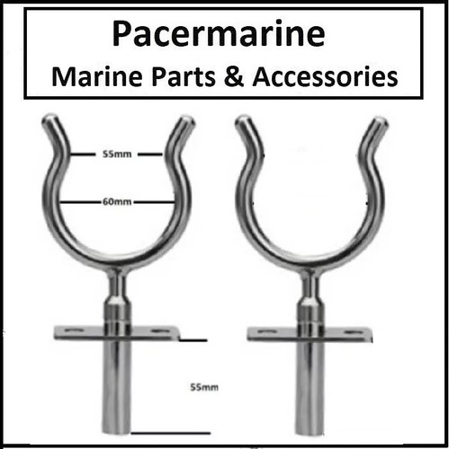 Pair stainless oar rowlock - stainless,