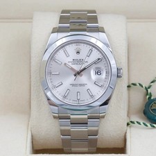 Rolex 41 Silver Silver Dial