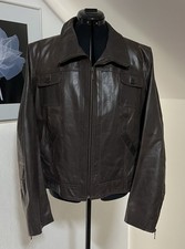 Wallace Sacks Leather Collection Brown 100 % Leather Biker Jacket Size 20