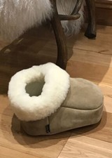 UK Made Sheepskin Double Foot Muff Footwarmer for Work or Home Luxury Warmth