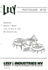 Lely Windrower Rotonde 510 Operators Manual