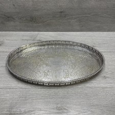 Vintage Viners Sheffield Alpha Plate Oval Chased Serving Tray 39cm long x 25cm