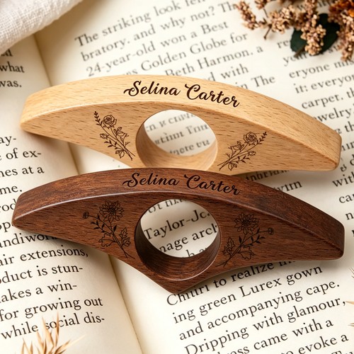 Personalised wooden thumb book - personalised,