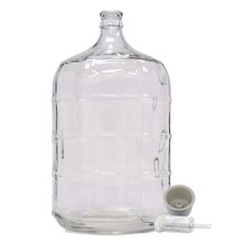 Home Brew Ohio 6 Gallon Glass Carboy with Drilled Bung and Three-Piece Airlock