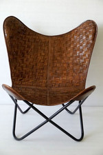 Leather Butterfly Chair Rustic