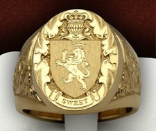 Mens 18K Gold Filled Lion