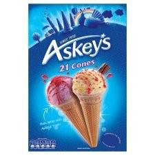 Askeys ice cream cones - ice, pack