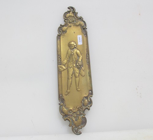 Victorian brass finger plate - brass,
