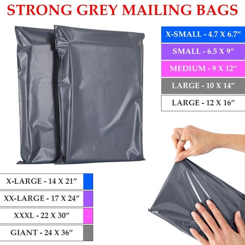 Grey mailing bags - grey,